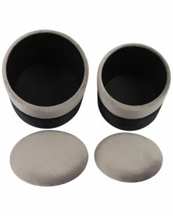TOV Set Of 2 Grey Storage Ottomans Home Ottomans & Poufs 8 TOV Set Of 2 Grey Storage Ottomans Home Ottomans & Poufs -TOV Shop 3050003248 RLLZ 4
