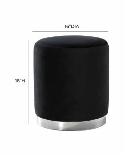 TOV Furniture Opal Velvet Ottoman Home Ottomans & Poufs -TOV Shop 3050012513 RLLZ 3
