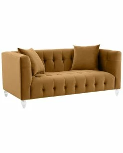 TOV Bea Velvet Loveseat Home Sofas & Sectionals