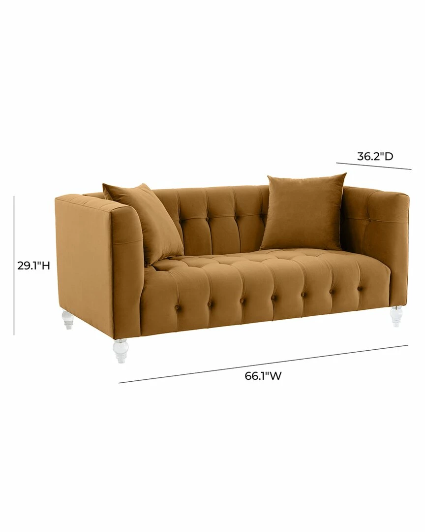 TOV Bea Velvet Loveseat Home Sofas & Sectionals 4 TOV Bea Velvet Loveseat Home Sofas & Sectionals - Image 4