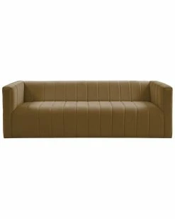 TOV Norah Cognac Velvet Sofa Home Sofas & Sectionals