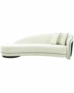 TOV Carla Cream Velvet Sofa Home Sofas & Sectionals