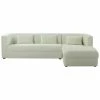TOV Callie Cream Right Velvet Sectional Home Sofas & Sectionals