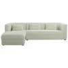 TOV Callie Cream Left Velvet Sectional Home Sofas & Sectionals