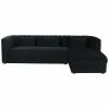 TOV Callie Black Right Velvet Sectional Home Sofas & Sectionals