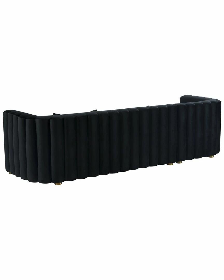 TOV Callie Black Left Velvet Sectional Home Sofas & Sectionals 3 TOV Callie Black Left Velvet Sectional Home Sofas & Sectionals - Image 3
