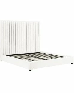 TOV Arabelle White Velvet Bed Home Beds & Headboards 5 TOV Arabelle White Velvet Bed Home Beds & Headboards -TOV Shop 3050045601 RLLZ 3