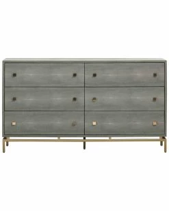 TOV Pesce Shagreen 6 Drawer Dresser Home Dressers & Armoires