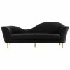 TOV Plato Black Velvet Sofa Home Sofas & Sectionals