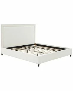 TOV Reed White Velvet Bed Home Beds & Headboards -TOV Shop 3050045607 RLLZ 3