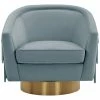 TOV Flapper Bluestone Swivel Chair Home Accent Chairs