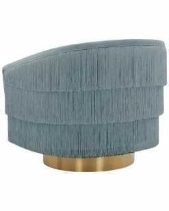 TOV Flapper Bluestone Swivel Chair Home Accent Chairs -TOV Shop 3050093052 RLLZ 3