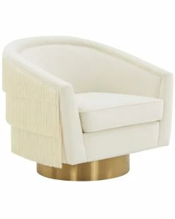 TOV Flapper Cream Swivel Chair Home Accent Chairs -TOV Shop 3050093053 RLLZ 2