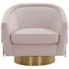 TOV Flapper Blush Swivel Chair Home Accent Chairs