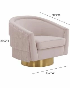 TOV Flapper Blush Swivel Chair Home Accent Chairs -TOV Shop 3050093054 RLLZ 4