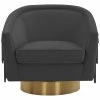 TOV Flapper Black Swivel Chair Home Accent Chairs