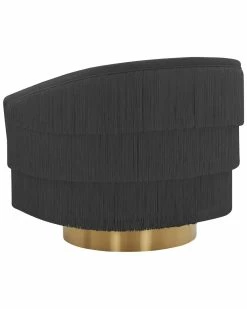 TOV Flapper Black Swivel Chair Home Accent Chairs -TOV Shop 3050093055 RLLZ 3