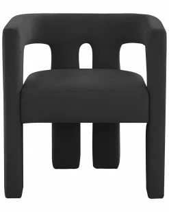 TOV Sloane Black Velvet Chair Home Accent Chairs