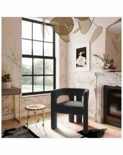 TOV Sloane Black Velvet Chair Home Accent Chairs -TOV Shop 3050093056 RLLZ 4