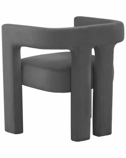 TOV Sloane Dark Grey Velvet Chair Home Accent Chairs -TOV Shop 3050093058 RLLZ 3