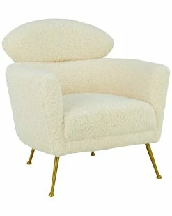 TOV Welsh Faux Shearling Chair Home Accent Chairs