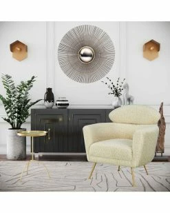 TOV Welsh Faux Shearling Chair Home Accent Chairs -TOV Shop 3050093081 RLLZ 4