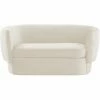 TOV Isabella Cream Velvet Loveseat Home Sofas & Sectionals