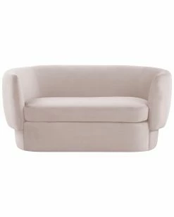 TOV Isabella Blush Velvet Loveseat Home Sofas & Sectionals