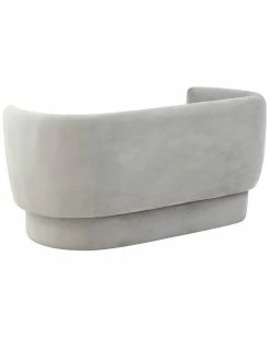 TOV Isabella Light Grey Velvet Loveseat Home Sofas & Sectionals -TOV Shop 3050093095 RLLZ 3