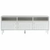 TOV Furniture Famke White Media Console Home TV Stands & Consoles