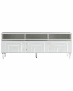 TOV Furniture Famke White Media Console Home TV Stands & Consoles