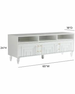 TOV Furniture Famke White Media Console Home TV Stands & Consoles -TOV Shop 3050093097 RLLZ 4