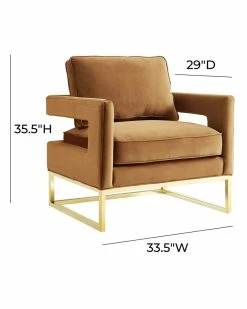 TOV Furniture Avery Velvet Chair Home Accent Chairs -TOV Shop 3050107527 RLLZ 3
