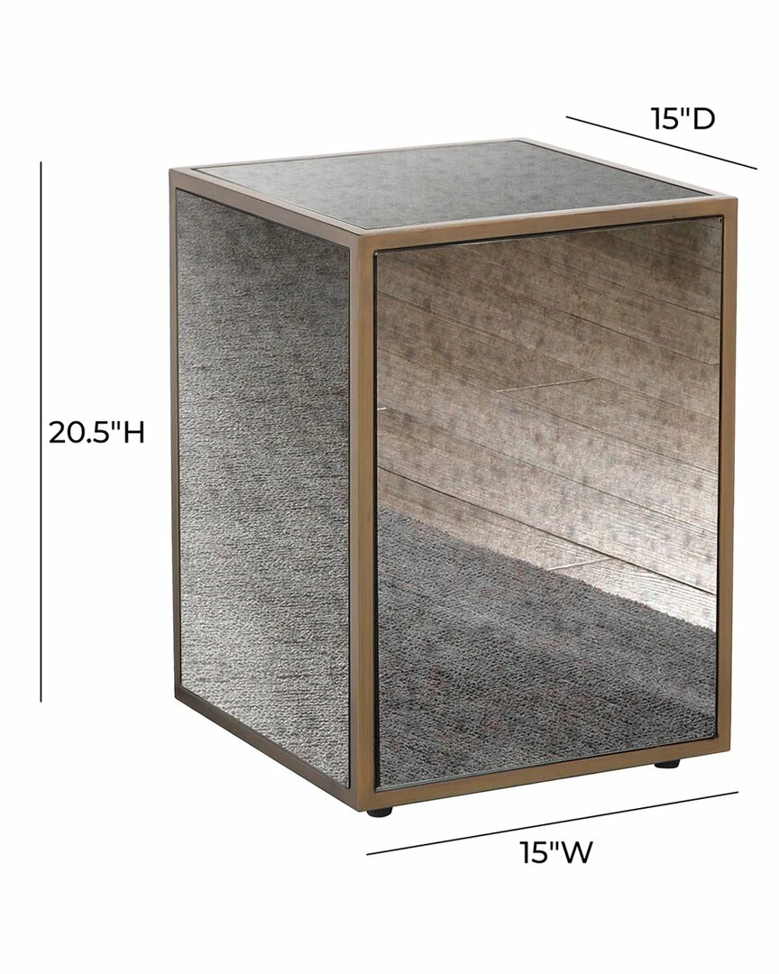 TOV Lana Mirrored Side Table By Inspire Me! Home Decor End & Side Tables 3 TOV Lana Mirrored Side Table By Inspire Me! Home Decor End & Side Tables - Image 3