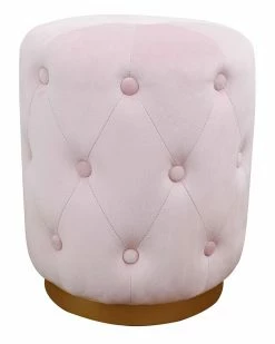 TOV Skylar Velvet Ottoman Home Ottomans & Poufs