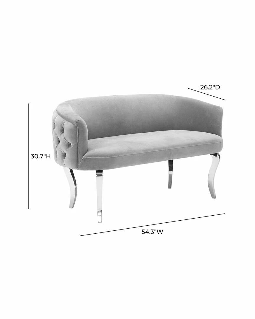 TOV Adina Velvet Loveseat Home Sofas & Sectionals 5 TOV Adina Velvet Loveseat Home Sofas & Sectionals - Image 5