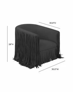 TOV Furniture Shag Me Swivel Chair Home Accent Chairs -TOV Shop 3050175222 RLLZ 5