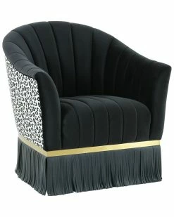 TOV Furniture Enid Swivel Chair Home Accent Chairs