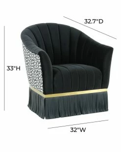 TOV Furniture Enid Swivel Chair Home Accent Chairs -TOV Shop 3050176049 RLLZ 5