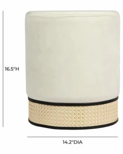 TOV Furniture Ivy Velvet Ottoman Home Ottomans & Poufs -TOV Shop 3050179845 RLLZ 3