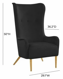 TOV Furniture Ethan Tall Velvet Chair Home Accent Chairs -TOV Shop 3050186407 RLLZ 6