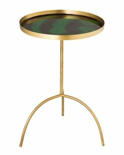TOV Enamel Black & Green Accent Table Home End & Side Tables -TOV Shop 3050200019 RLLZ 5