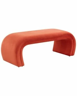 TOV Furniture Kenya Velvet Bench Home Accent Chairs