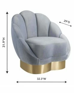 TOV Bloom Velvet Chair Home Accent Chairs -TOV Shop 3050214804 RLLZ 5