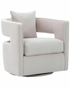 TOV Kennedy Blush Velvet Swivel Chair Home Office Chairs -TOV Shop 3050237707 RLLZ 2
