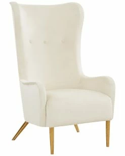TOV Furniture Ethan Velvet Tall Chair Home Accent Chairs