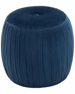 TOV Sommer Velvet Ottoman Home Ottomans & Poufs