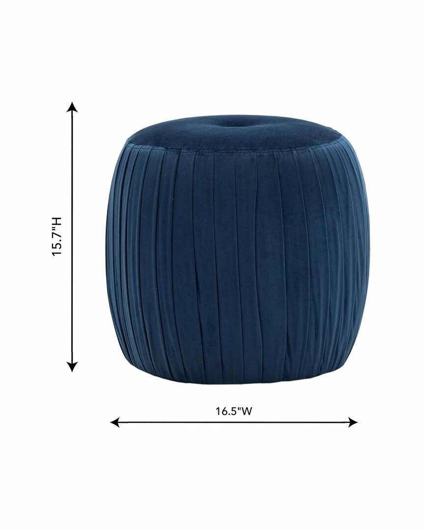 TOV Sommer Velvet Ottoman Home Ottomans & Poufs 2 TOV Sommer Velvet Ottoman Home Ottomans & Poufs - Image 2