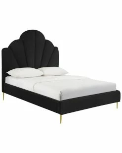 TOV Furniture Bianca Velvet Bed Home Beds & Headboards