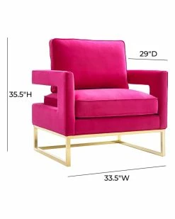 TOV Furniture Avery Velvet Chair Home Accent Chairs -TOV Shop 3050272512 RLLZ 3